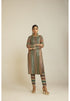 Mud Green Straight Kurta Pant Set