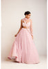 Powder Pink Pearl Flower Lehenga