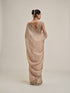 Light Beige Diamond Cutwork Border Saree Set