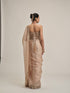 Light Beige Cutwork Border Saree With Corset Set