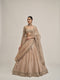 Light Beige Sequins Embroidered Full Sleeves Lehenga Set