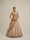 Light Beige Mirror Linear Embroidered Lehenga Set