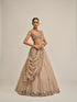 Light Beige Mirror Linear Embroidered Lehenga Set