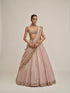 Ash Pink Mirror Linear Embroidered Lehenga Set