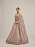 Ash Pink Cutwork Sleeve Lehenga Set