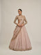 Ash Pink Full Sleeve Lehenga Set