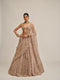 Ash Pink Mirror Embroidered Lehenga Set