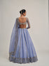Dew Blue Cutwork Sleeve Lehenga Set