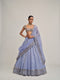 Dew Blue Sequins Embroidered Lehenga Set