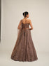 Deep Beige Flower Cutwork Lehenga Set