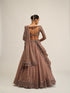Deep Beige Sequins Embroidered Lehenga Set