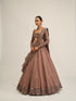 Deep Beige Sequins Embroidered Lehenga Set
