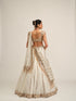 Off White Linear Lehenga Set