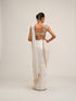Off White Draped Saree Set