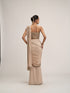 Light Beige Cutwork Border Saree Set