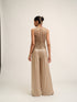 Light Beige Cutwork Jacket Set