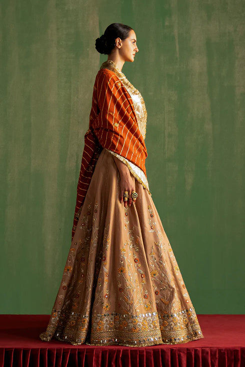 Tanuja Beige Lehenga Set