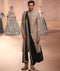 Beige Raw Silk Sherwani Set