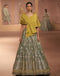 Mint And Mustard Lehenga Set
