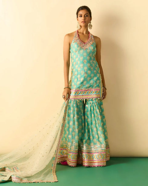 Dwisha Halter Sharara Set