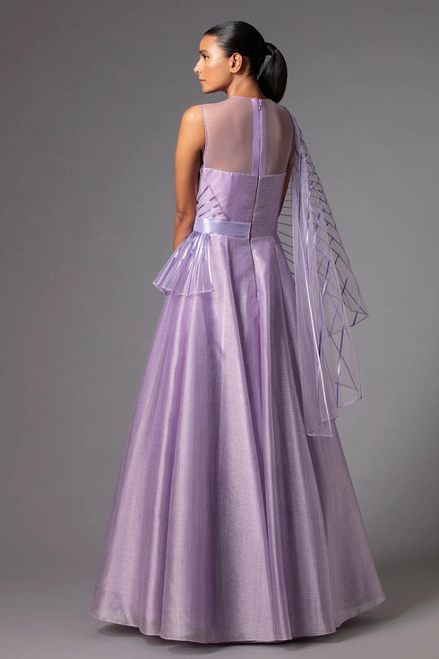 Metallic Winged Gown