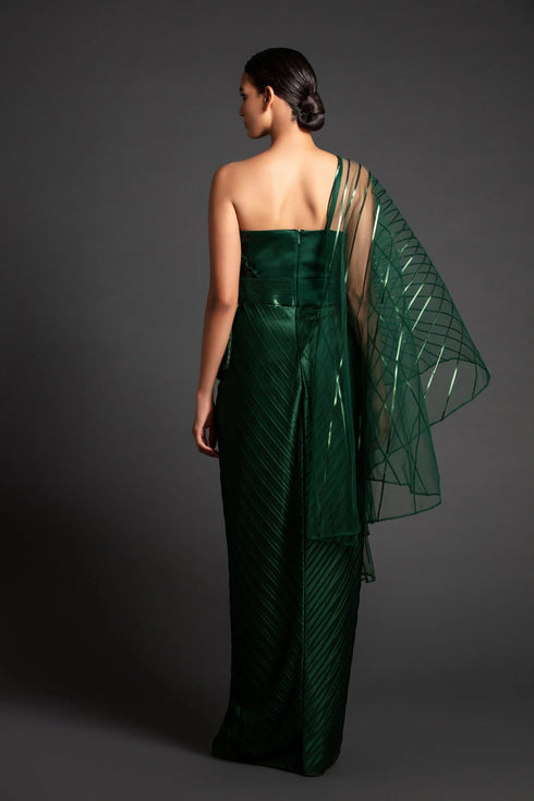 Metallic Winged Saree