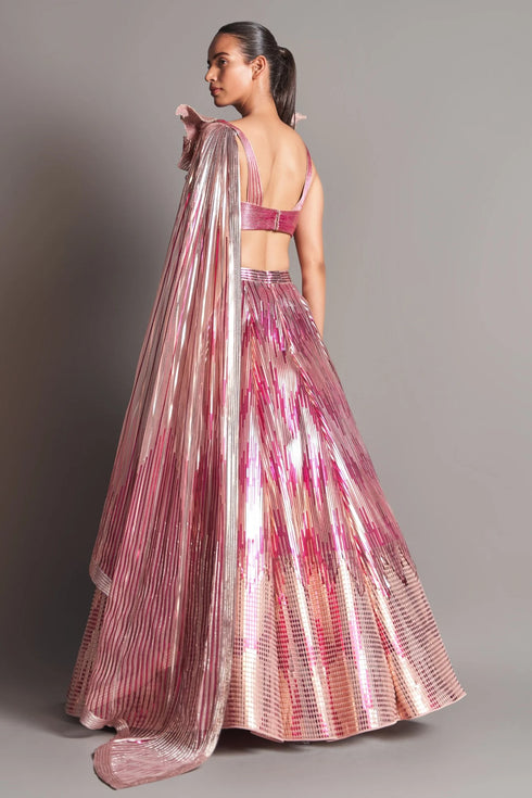 3D Embroidered Lehenga