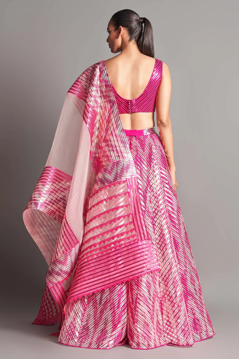 Metallic Structured Lehenga
