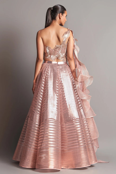 Metallic Structured Lehenga