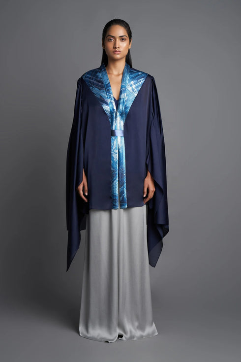 Metallic Panelled Cape