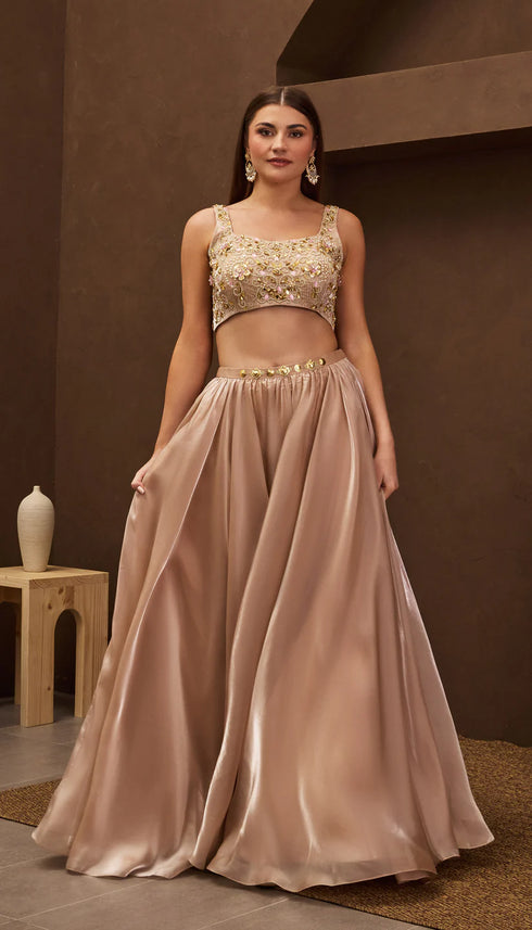 Almost Apricot Lehenga Set