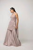 Ash Pink Satin Sharara Set