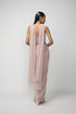 Ash Pink Draped Sequins Embroidered Skirt Set