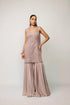 Ash Pink Satin Sharara Set