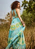 Printed Aqua Green Lehenga Set