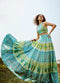 Printed Aqua Green Lehenga Set