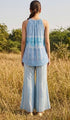 Chiffon Blue Pant Set