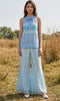Chiffon Blue Pant Set