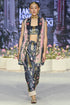 Bushra Black Printed Forest Whisper Embroidered Blazer With Bustier And Embroidered Patiala Salwar