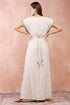 Cream Jacket With Crushed Tissue Bustier And Pant