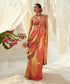 Peach Pre-Draped Saree