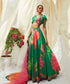Green Printed Lehenga Set