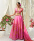 Pink Printed Lehenga Set