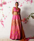 Pink Printed Lehenga Set