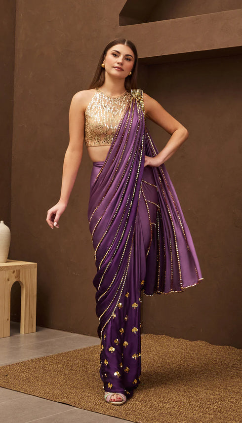 Graper Than Thou Pre-Stitched Saree