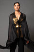 Metallic Draped Cape