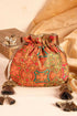 Amna Embroidered Potli Bag Orange