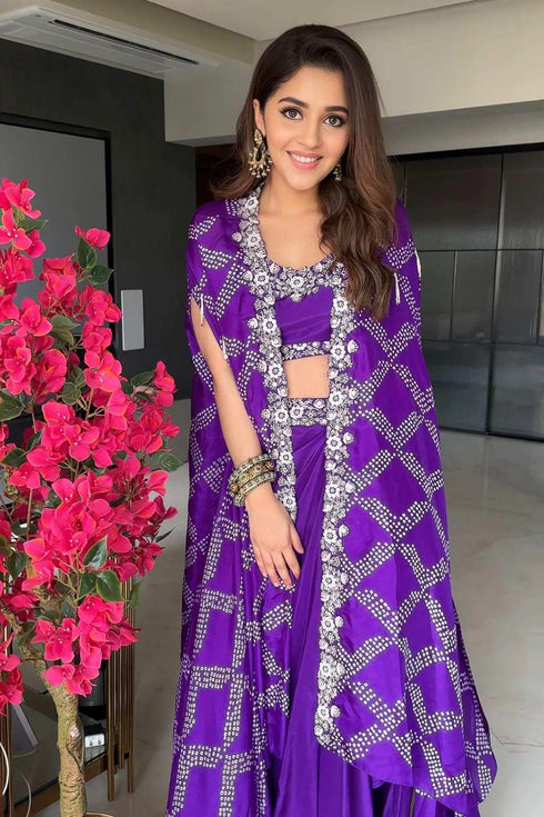 Rimjhim Bandhni Cape Set