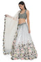 Ivory Embroidered Choli And Embroidered Lehenga With Dupatta