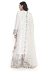 Ivory Embroidered Kurta And Embroidered Palazzo With Dupatta